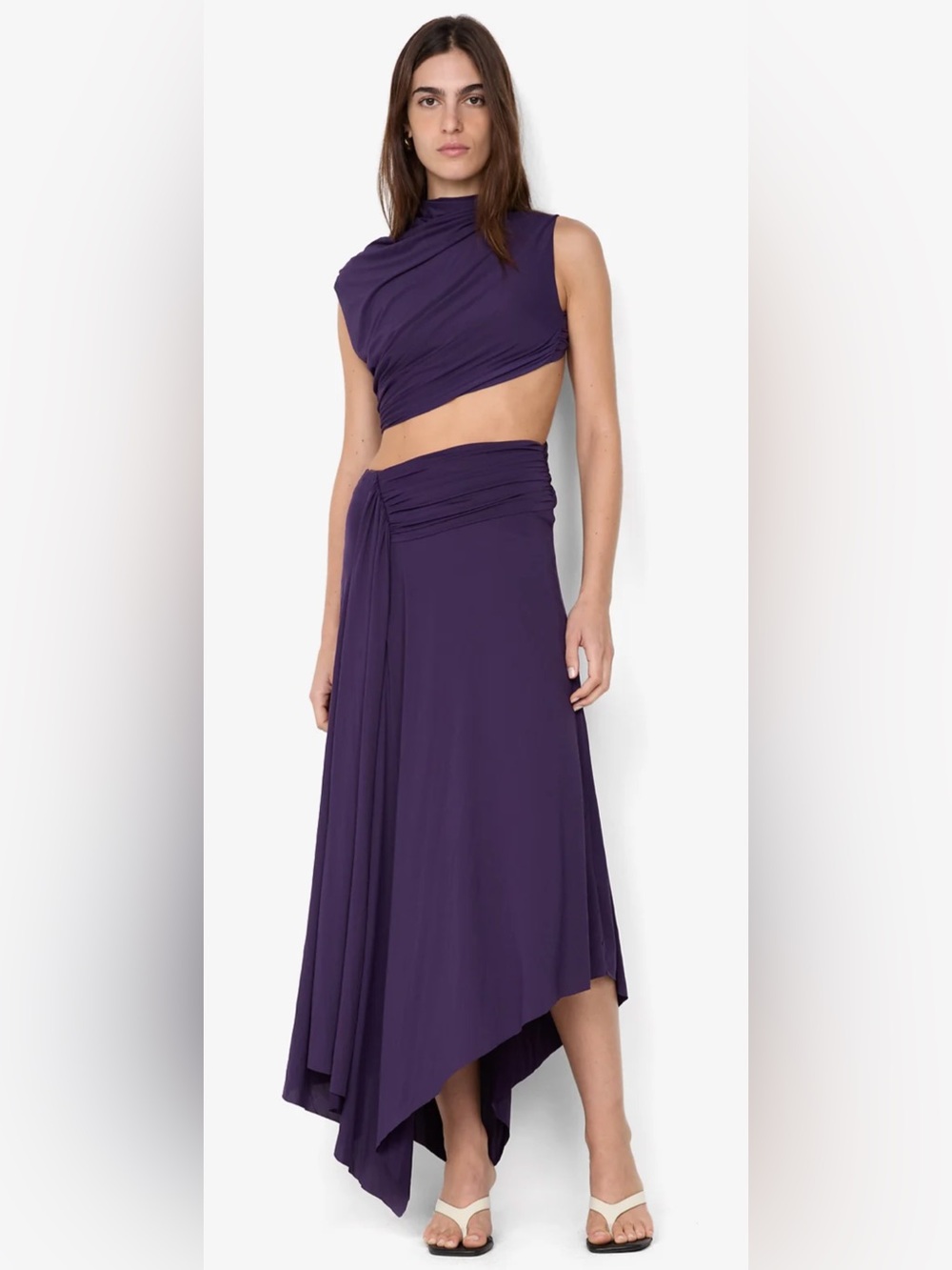 NWT!! Bec & Bridge Drape Midi Dress/ Deep Violet/ Size 8
